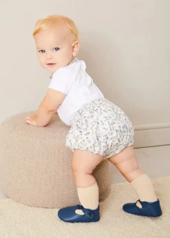 Bloomers, Shorts & Trousers | Bloomers & Pants | Pepa London Ellis Floral Bloomer in Blue Made with Liberty Fabric (1m-3yrs)