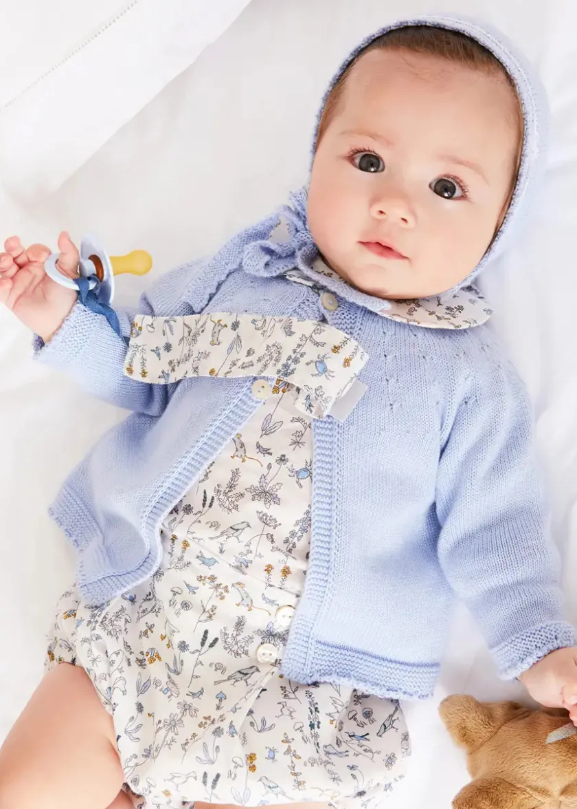 Blouses | Pepa London Ellis Floral Long Sleeve Blouse in Blue Made with Liberty Fabric (1-12m)