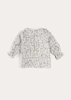 Blouses | Pepa London Ellis Floral Long Sleeve Blouse in Blue Made with Liberty Fabric (1-12m)