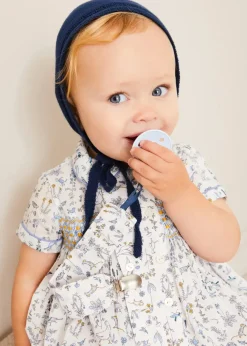 Tops & Shirts | Shirts | Pepa London Ellis Liberty Print Hand Smocked Short Sleeve Shirt in Blue (6mths-4yrs)
