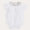 Bodysuits & Baby Grows | Pepa London Ellis Short Sleeve Bodysuit with Printed Collar Made with Liberty Fabric (1m-2yrs)