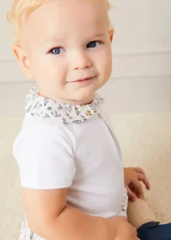 Bodysuits & Baby Grows | Pepa London Ellis Short Sleeve Bodysuit with Printed Collar Made with Liberty Fabric (1m-2yrs)