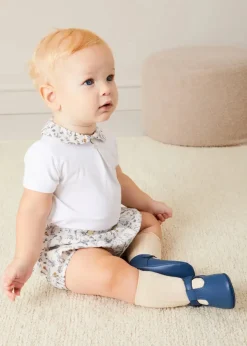 Bodysuits & Baby Grows | Pepa London Ellis Short Sleeve Bodysuit with Printed Collar Made with Liberty Fabric (1m-2yrs)