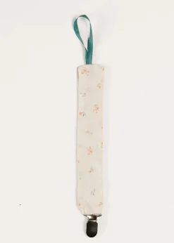 Dummies & Teethers | Dummies & Teethers | Pepa London Esme Floral Dummy Clip in White