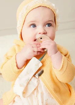 Dummies & Teethers | Dummies & Teethers | Pepa London Esme Floral Dummy Clip in White