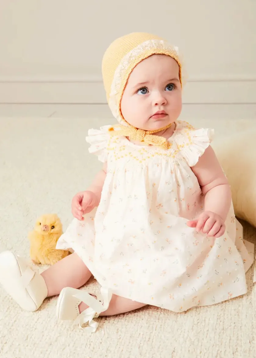Dresses | Dresses | Pepa London Esme Floral Hand Smocked Sleeveless Dress With Bloomers in White (1-12mths)