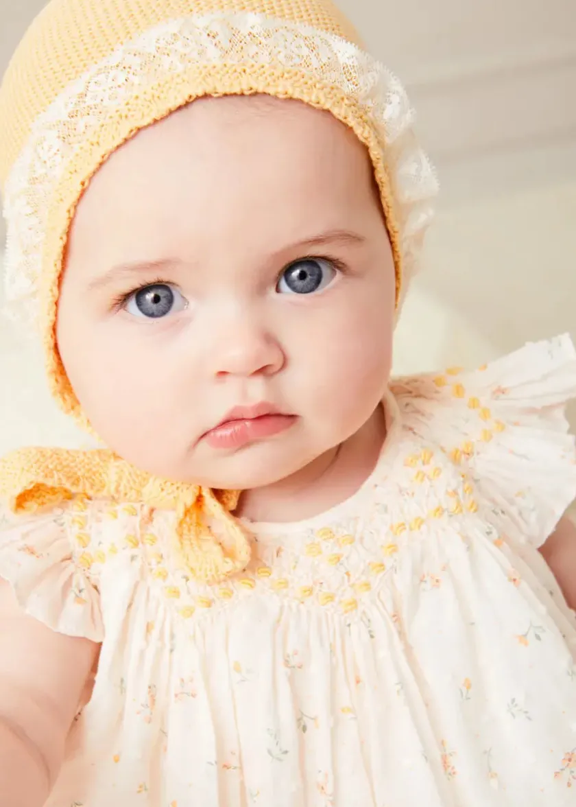 Dresses | Dresses | Pepa London Esme Floral Hand Smocked Sleeveless Dress With Bloomers in White (1-12mths)