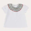 Tops & Blouses | Tops & Bodysuits | Pepa London Evelyn Floral Ruffle Collar Top in Red (2-10yrs)