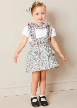 Tops & Blouses | Tops & Bodysuits | Pepa London Evelyn Floral Ruffle Collar Top in Red (2-10yrs)