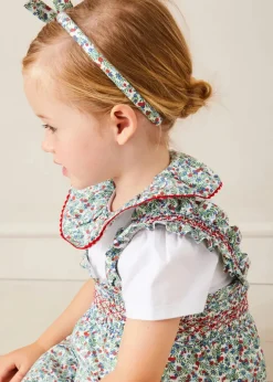 Tops & Blouses | Tops & Bodysuits | Pepa London Evelyn Floral Ruffle Collar Top in Red (2-10yrs)