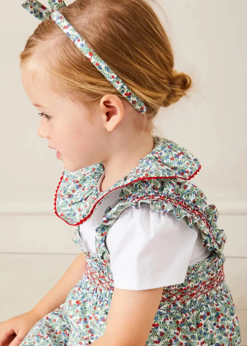 Tops & Blouses | Tops & Bodysuits | Pepa London Evelyn Floral Ruffle Collar Top in Red (2-10yrs)