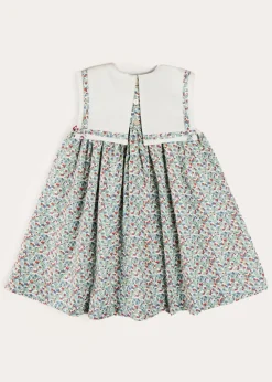 Dresses | Dresses | Pepa London Evelyn Floral Sleeveless Bow Detail Trapeze Dress in Red (12mths-8yrs)