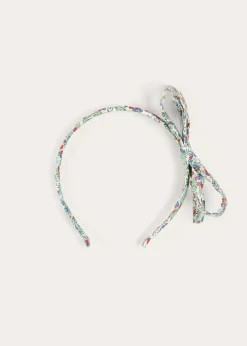 Hair Accessories | Hair Accessories | Pepa London Evelyn Floral Thin Bow Hairband in Red