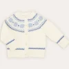 Knitwear & Cardigans | Knitwear & Cardigans | Pepa London Fair Isle Cardigan in Cream (6mths-3yrs)