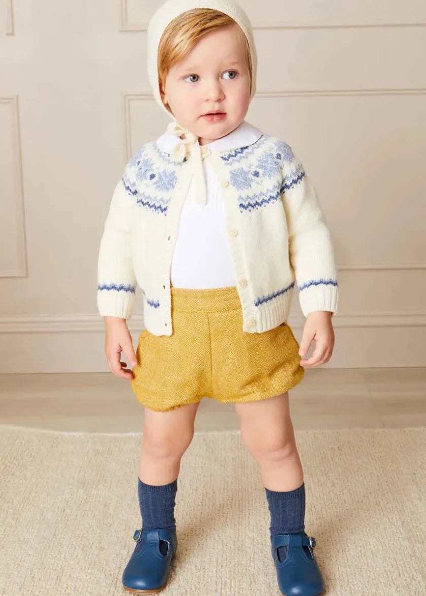 Knitwear & Cardigans | Knitwear & Cardigans | Pepa London Fair Isle Cardigan in Cream (6mths-3yrs)