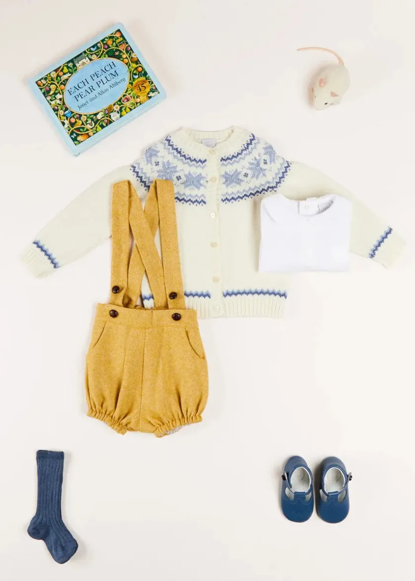 Knitwear & Cardigans | Knitwear & Cardigans | Pepa London Fair Isle Cardigan in Cream (6mths-3yrs)