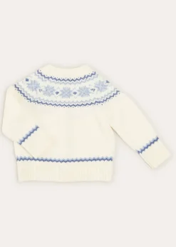 Knitwear & Cardigans | Knitwear & Cardigans | Pepa London Fair Isle Cardigan in Cream (6mths-3yrs)