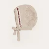 Bonnets & Booties | Knitwear & Cardigans | Pepa London Fair Isle Detail Knitted Bonnet in Beige (S-L)