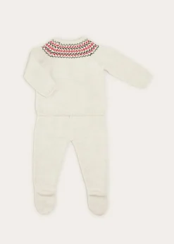 Knitwear & Cardigans | Two-piece Sets | Pepa London Fair Isle Knitted 2 Piece Set In Grey (1-9mths)