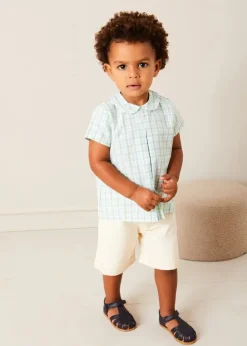Shorts & Trousers | Bloomers, Shorts & Trousers | Pepa London Faux Pocket Elasticated Waist Shorts in Ivory (12mths-4yrs)