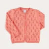 Knitwear & Cardigans | Knitwear & Cardigans | Pepa London Floral Openwork Cotton Cardigan in Pink (2-10yrs)