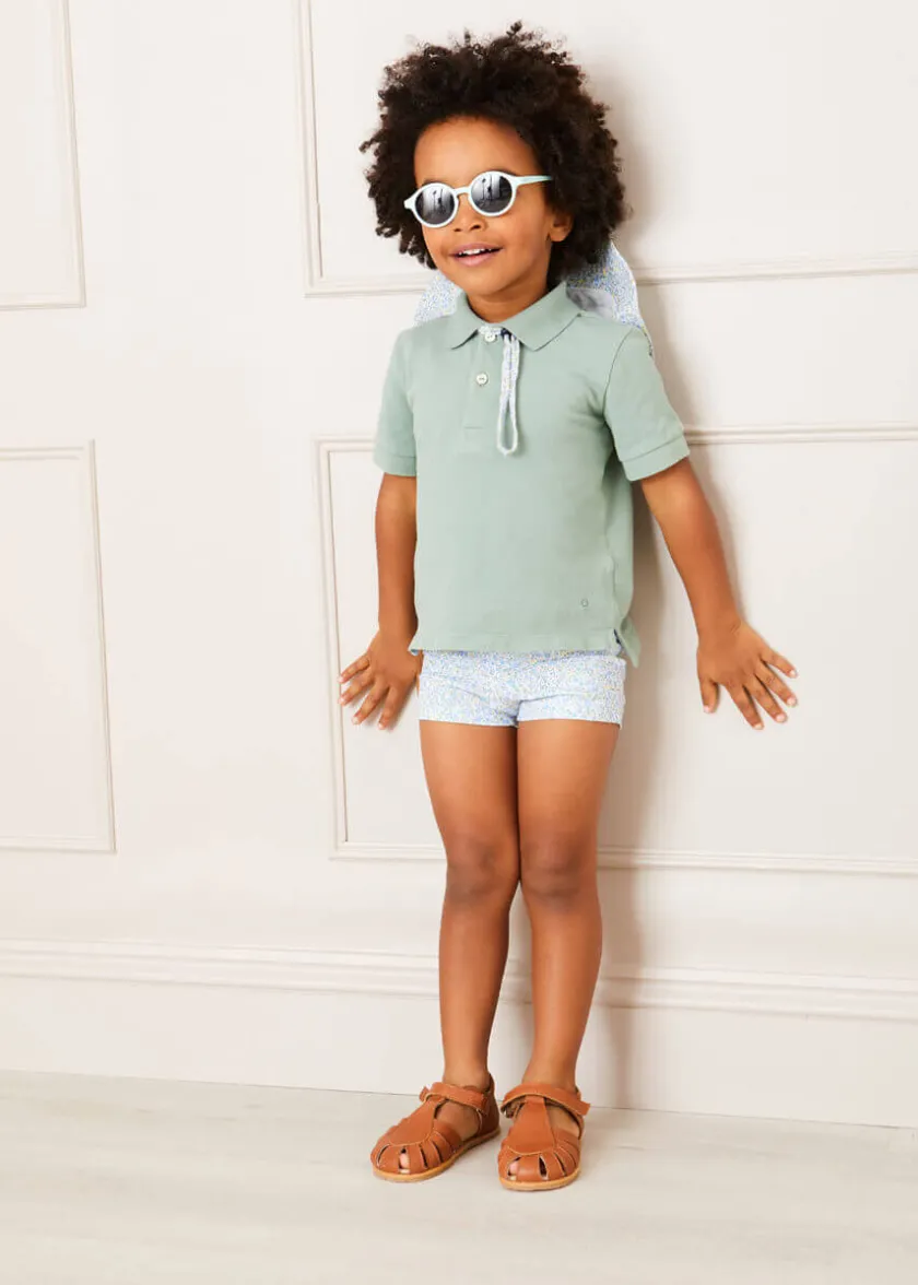 Swimwear | Swimwear | Pepa London Floral Swim Shorts in Blue (12mths-6yrs)