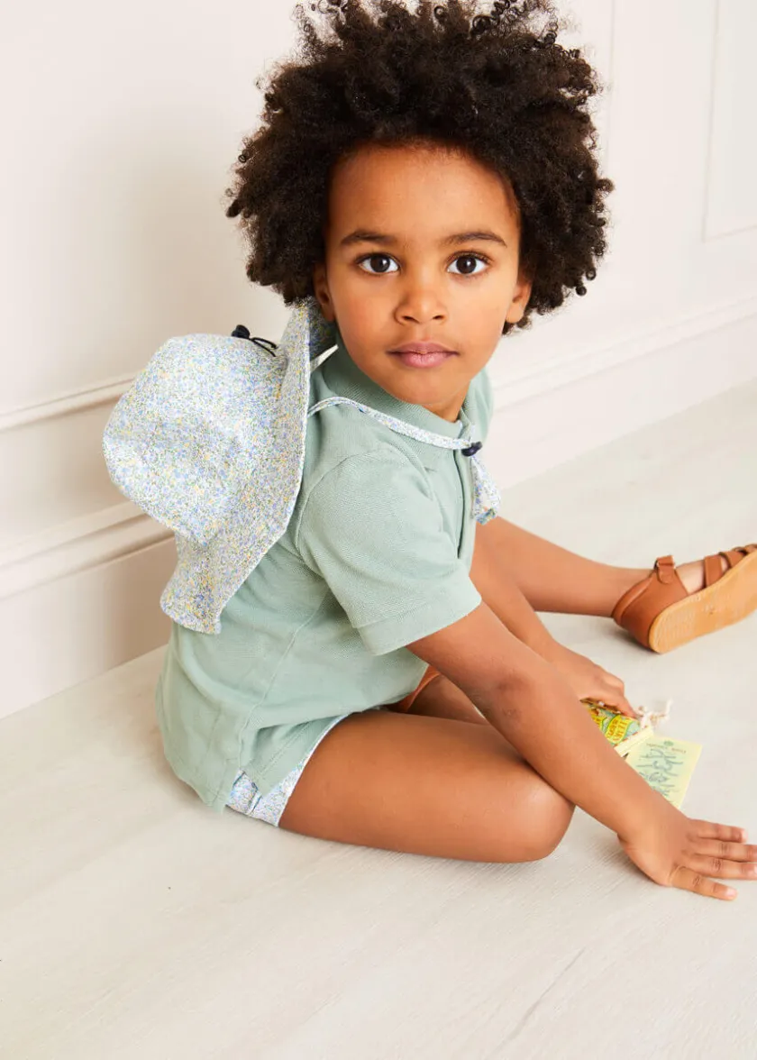 Swimwear | Swimwear | Pepa London Floral Swim Shorts in Blue (12mths-6yrs)