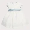 Dresses | Dresses | Pepa London Flower Girl Ivory Dress with Blue Silk Sash (6mths-10yrs)