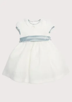 Dresses | Dresses | Pepa London Flower Girl Ivory Dress with Blue Silk Sash (6mths-10yrs)