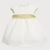 Dresses | Dresses | Pepa London Flower Girl Ivory Dress with Green Silk Sash (6mths-10yrs)