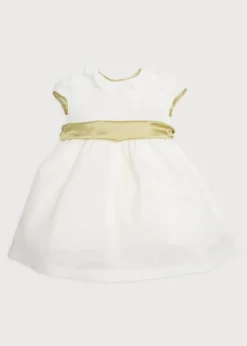 Dresses | Dresses | Pepa London Flower Girl Ivory Dress with Green Silk Sash (6mths-10yrs)