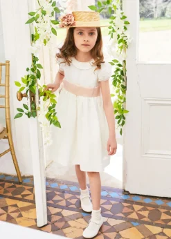 Dresses | Dresses | Pepa London Flower Girl Ivory Dress with Pink Silk Sash (6mths-10yrs)