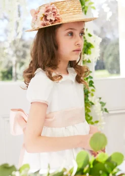 Dresses | Dresses | Pepa London Flower Girl Ivory Dress with Pink Silk Sash (6mths-10yrs)