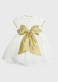 Dresses | Dresses | Pepa London Flower Girl Ivory Dress with Green Silk Sash (6mths-10yrs)