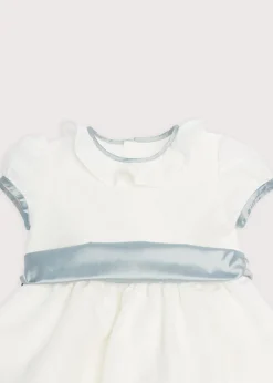 Dresses | Dresses | Pepa London Flower Girl Ivory Dress with Blue Silk Sash (6mths-10yrs)