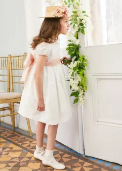 Dresses | Dresses | Pepa London Flower Girl Ivory Dress with Pink Silk Sash (6mths-10yrs)