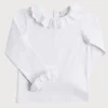 Tops & Blouses | Tops & Bodysuits | Pepa London Frill Collar Long Sleeve Top in White (18mths-10yrs)