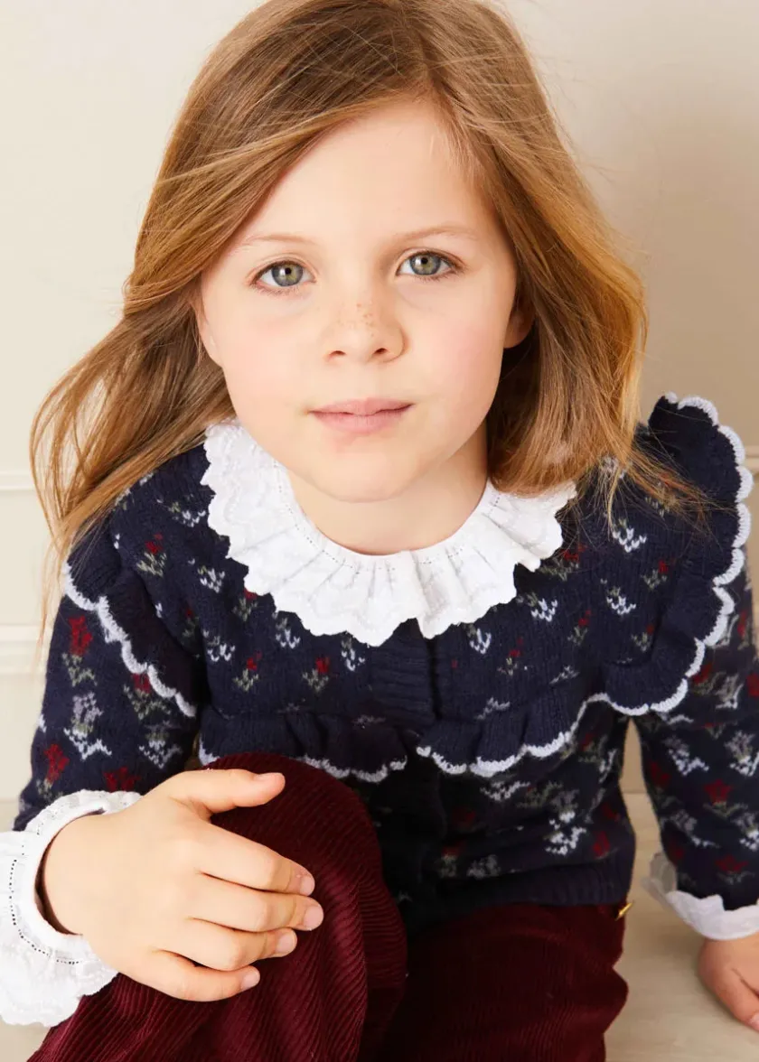 Tops & Blouses | Tops & Bodysuits | Pepa London Frill Collar Long Sleeve Top in White (18mths-10yrs)