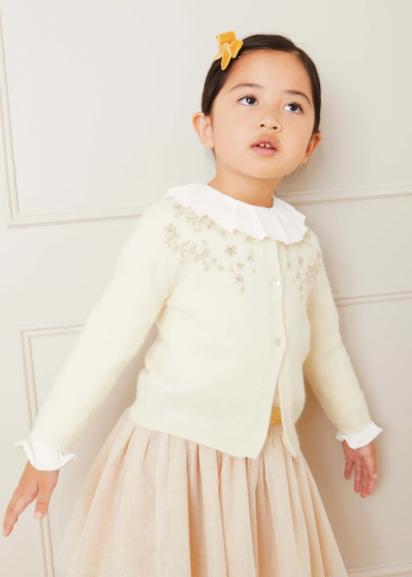 Tops & Blouses | Tops & Bodysuits | Pepa London Frill Collar Long Sleeve Top in White (18mths-10yrs)