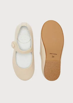 Mary Jane Shoes | Mary Jane Shoes | Pepa London Girl's Beige Leather Celebration Shoes (20-34EU)