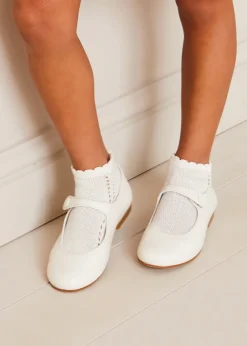 Mary Jane Shoes | Mary Jane Shoes | Pepa London Girls Ivory Leather Mary Jane Shoes (20-34EU)