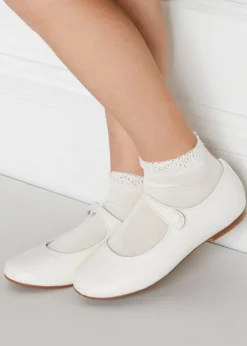 Mary Jane Shoes | Mary Jane Shoes | Pepa London Girls Ivory Leather Mary Jane Shoes (20-34EU)