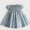 Dresses | Dresses | Pepa London Girls Silk Hand Smocked Celebration Dress in Blue (6mths-10yrs)