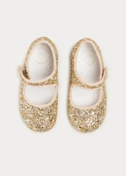 Mary Jane Shoes | Mary Janes | Pepa London Glittery Mary Jane Shoes in Gold (24-34EU)
