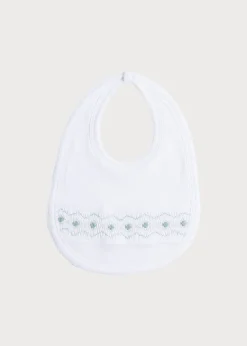 Bibs | Bibs | Pepa London Green Hand Smocked Bib