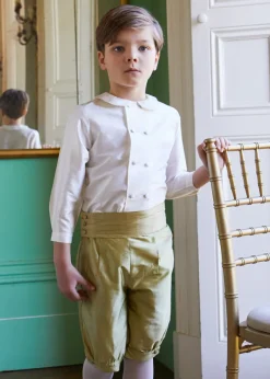 Shorts & Trousers | Shorts & Trousers | Pepa London Green Silk Pageboy Knickerbockers (12mths-10yrs)