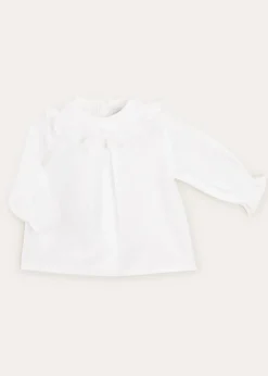Tops & Bodysuits | Blouses | Pepa London Hand Smocked Collar Long Sleeve Blouse In Baby Pink (0-12mths)