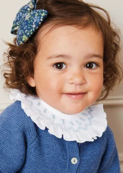 Tops & Bodysuits | Blouses | Pepa London Hand Smocked Collar Long Sleeve Blouse in White (0-12mths)