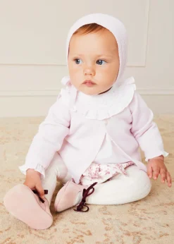 Tops & Bodysuits | Blouses | Pepa London Hand Smocked Collar Long Sleeve Blouse In Baby Pink (0-12mths)