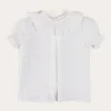 Tops & Blouses | Blouses | Pepa London Hand Smocked Collar Short Sleeve Blouse in White (18mths-6yrs)